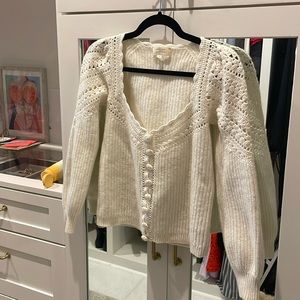 Cream knit Sezane sweater